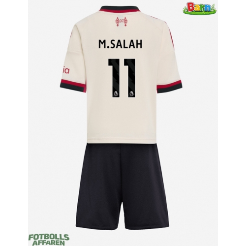Liverpool Mohamed Salah #11 Bortaställ Barn 2025-26 Kortärmad (+ Korta byxor)